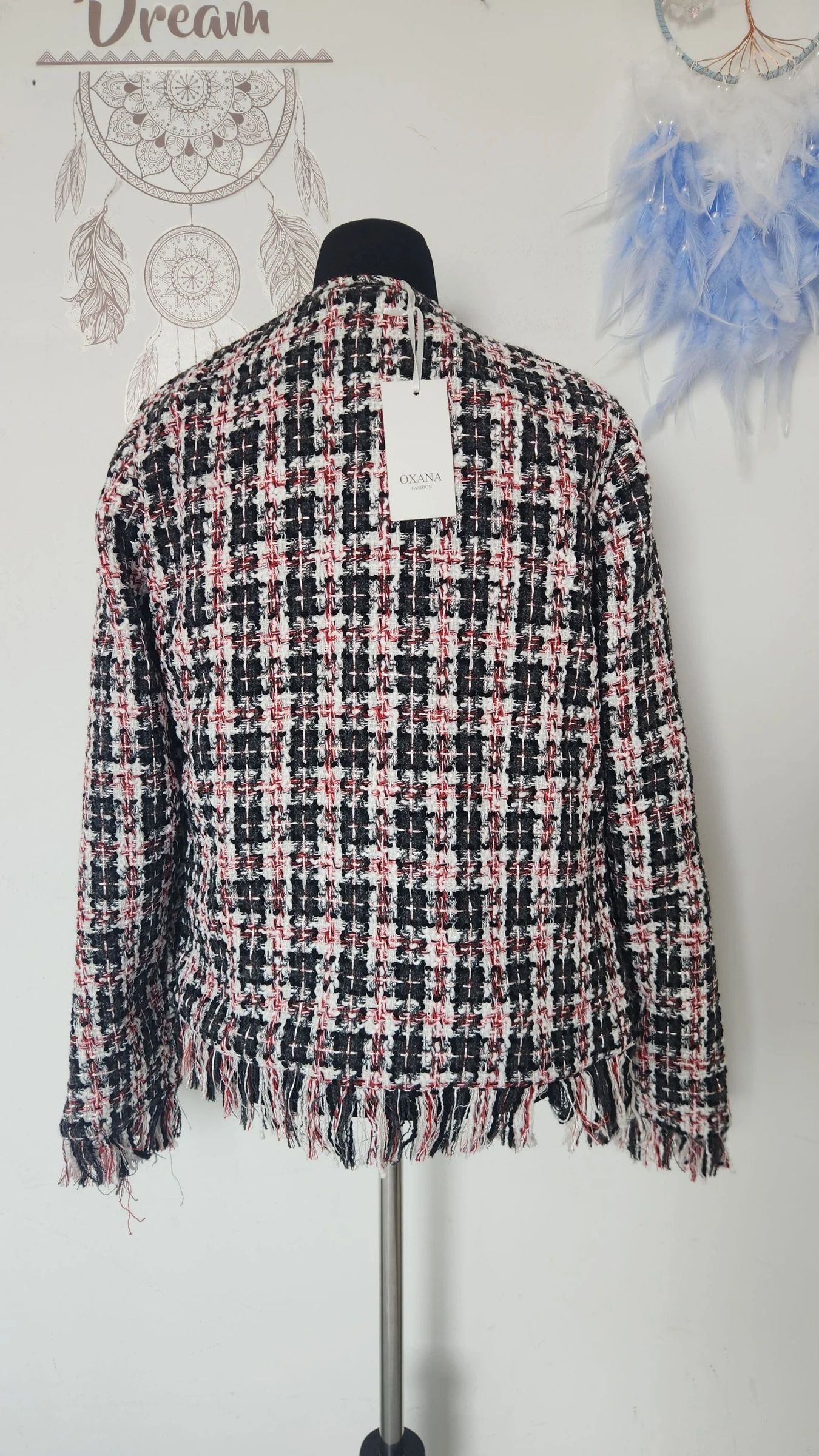 Chic tweed jas/blazer met franjes ●Maat XL●🌸 – photo 6